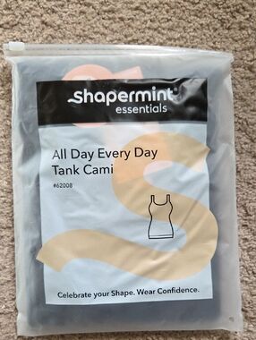 Shapermint All Day Tank Cami - Scoop Neck, Black XxxL
